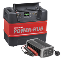 Projecta PH125 12V Portable Power-Hub & IC1000 12V Automatic 10A 7 Stage Battery Charger Pack