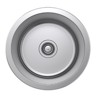 NCE One Piece Round Stainless Steel Sink