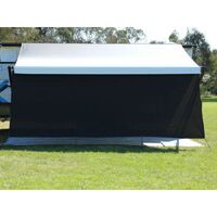 Camec Privacy Screen 2.8-4.9m with Ropes & Pegs Black