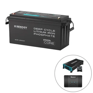 Renogy 200Ah Lithium Battery, Charger and Inverter Bundle