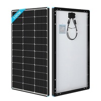 Renogy 100W 12V Monocrystalline Black Frame Fixed Solar Panel