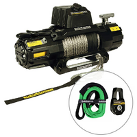 Bushranger Revo 10,000LB / 4,536kg Synthetic Winch Bundle with 11,000kg Tree Trunk Protector & Snatch Block