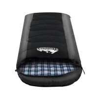 Weisshorn Black Single Thermal Sleeping Bag for -20°C to 10°C