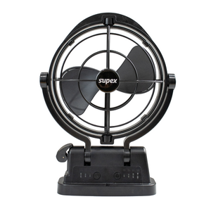 Supex Black 12/24V Caravan Fan