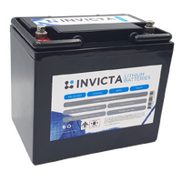 Invicta 12V 40Ah Lithium Battery with 4 Series Functionality