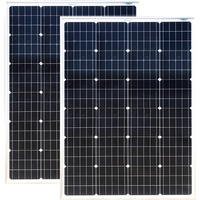 Enerdrive 2 x 150W Squat Fixed Solar Panel, Twin Pack