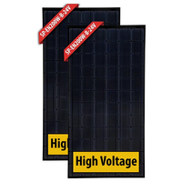 Enerdrive 2 x 200W Fixed Solar Panel - Black, Twin Pack