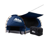 Weisshorn Dark Blue Single King Swag with 7cm Mattress