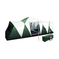 Weisshorn Green 12 Person Camping Tent with 3 Rooms