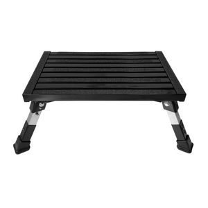 TRA Black Single Portable Caravan Step with Adjustable Legs