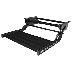 TRA Single Black 12V Electric Caravan Step with LED Light