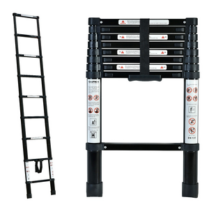 TRA 2.6m Black Portable Telescopic Ladder