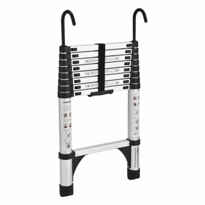 TRA 2.6m Portable Telescopic Ladder with Hooks and Carry Bag
