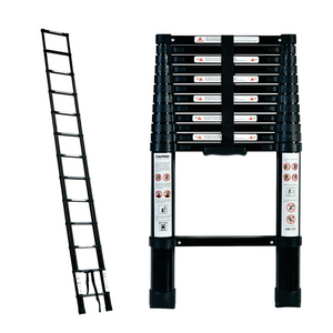TRA 3.8m Black Portable Telescopic Ladder
