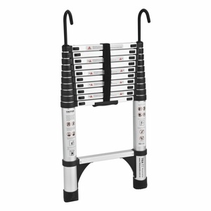 TRA 3.8m Portable Telescopic Ladder with Hooks and Carry Bag