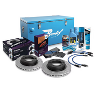 Bendix Ultimate 4WD Brake Upgrade Kit with 2 inch Lift to suit Toyota Hilux (2005-2015) KUN26
