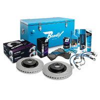 Bendix Ultimate 4WD Brake Upgrade Kit Front without VSC to suit Toyota Land Cruiser (1998-2007) HDJ100 & (1998-2008) J1