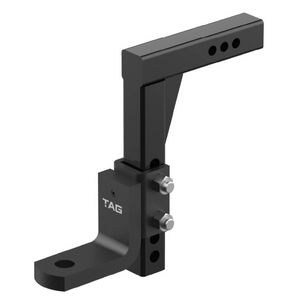 TAG Adjustable Heavy Duty Tow Ball Mount 90¡ Face, 50mm Square Hitch - 360mm Drop, 385mm Rise
