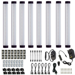DZ 12V Dimmable LED Under Cabinet Lighting Bar Linkable Kit with Rocker Switch - Warm White, Pk of 8