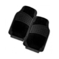 DZ Colossus 2-Piece Black Rubber/Carpet Car Mat