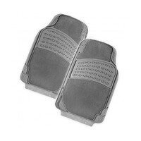 DZ Colossus 2-Piece Grey Rubber/Carpet Car Mat