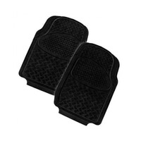 DZ Velocity 2-Piece Black Rubber Car Mat