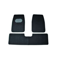 DZ Astro 3-Piece Black Carpet Car Mat