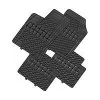DZ Amos 4-Piece Black Rubber Car Mat