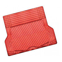 DZ Aluminium Look 1-Piece Red Rubber Boot Mat