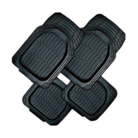 DZ Mystic 4-Piece Black Rubber Car Mat