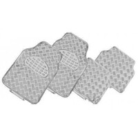 DZ Venom 4-Piece Silver Rubber Car Mat