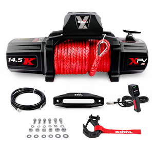 X-BULL 14500LB / 6577kg 12V Synthetic Rope Electric Wireless Winch
