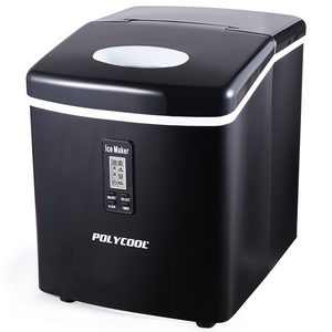 Polycool 3.2L Portable Black Ice Maker with LCD Control Panel