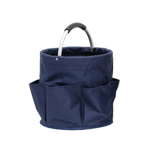 Elosung Navy Blue Portable Picnic Basket with Handle,