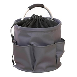 Elosung Grey Multi-Function Collapsible Storage Basket with Drawstring Closure