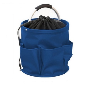 Elosung Blue Multi-Function Collapsible Storage Basket with Drawstring Closure