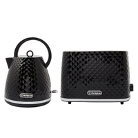 Westinghouse Diamond Black 1.7 Litre Kettle & Toaster Pack