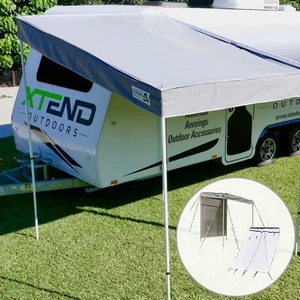 Xtend Medium BBQ Porch with Shade End Wall & Side Wall Bundle