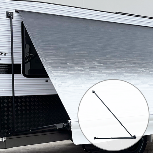 Aussie Traveller Tourer 8'x8' White Fade Roll-Out Awning