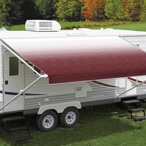 Carefree Fiesta 14ft (4.27m) Burgundy Shale Fade Rollout Awning (No Arms), FF146A00HM