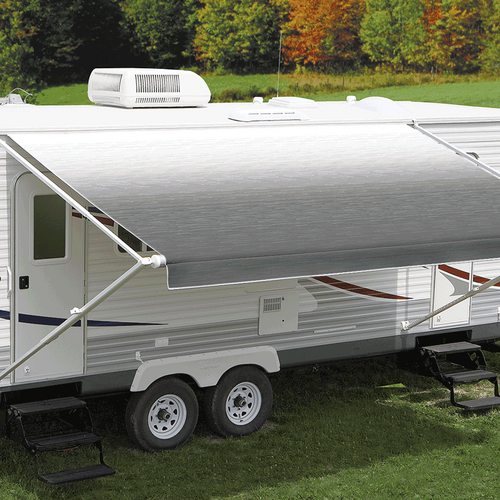 Carefree 12V Eclipse 16ft (4.88m) Silver Shale Fade Rollout Awning, FM166D00