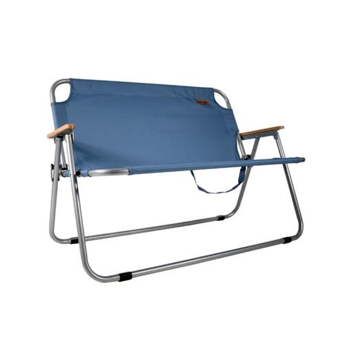 BlackWolf Captains Blue Double Folding Chair