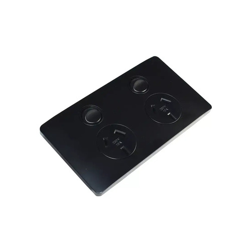 Cms Power Outlet Double - Black
