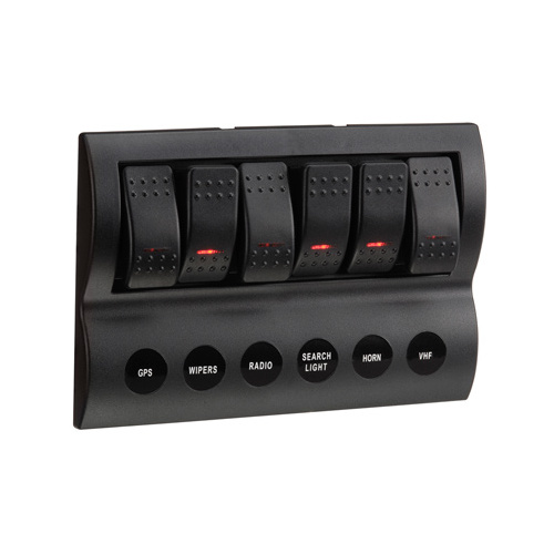 Narva 6-Way 12/24V LED Switch Panel with Fuse Protection