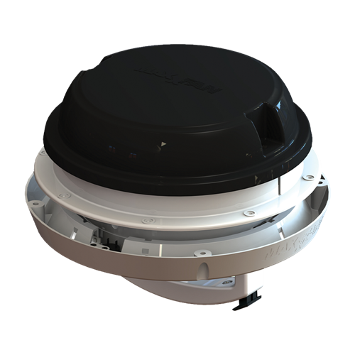 MaxxAir Maxxfan Dome Plus with LED & Sleeve, Black