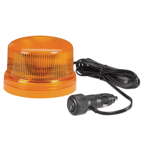 Narva Amber 'Eurotech' Low Profile LED Strobe/Rotator Light, 6 Selectable Flash Patterns, Orange Base