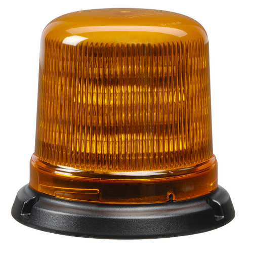 Narva Amber 'Eurotech' Low Profile LED Strobe/Rotator Light with Flange Base, Orange Casing