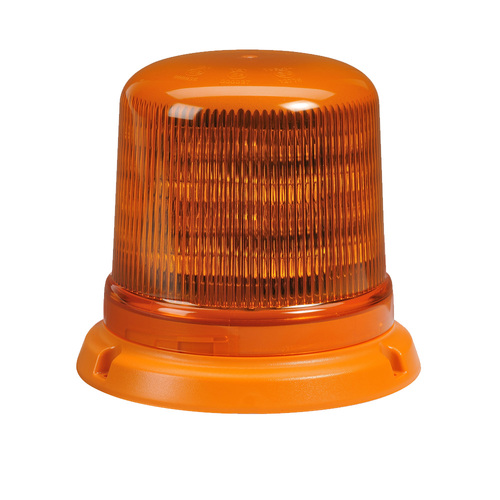 Narva Amber 'Eurotech' Low Profile LED Strobe/Rotator Light with Orange Flange Base