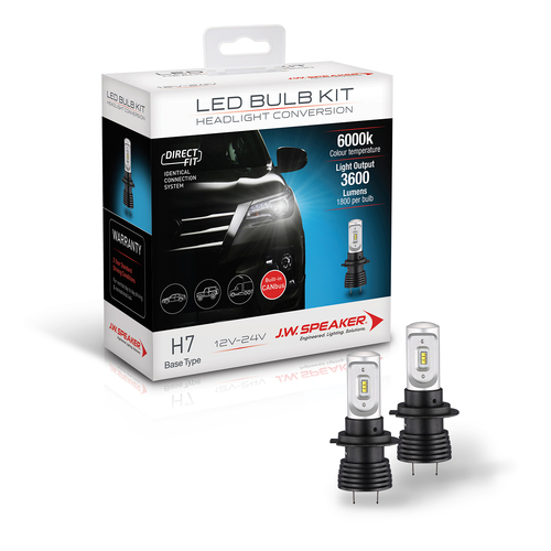 J.W. Speaker LED Globe H7 Direct Fit 12/24V