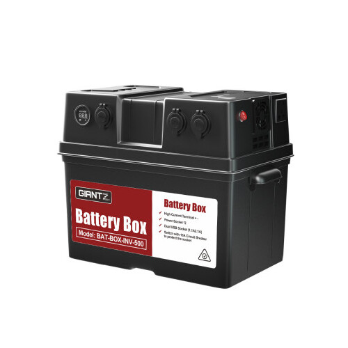 Giantz 12V Battery Box with Built In 500W Inverter